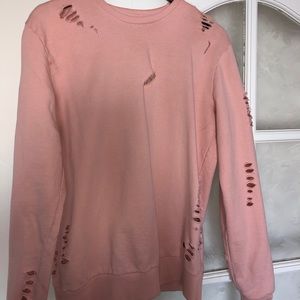 CRIMINAL DAMAGE crew neck PINK